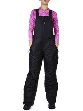 Insulated Women's Snow Bibs Pants - Waterproof, Water-Resistant Ski Overalls